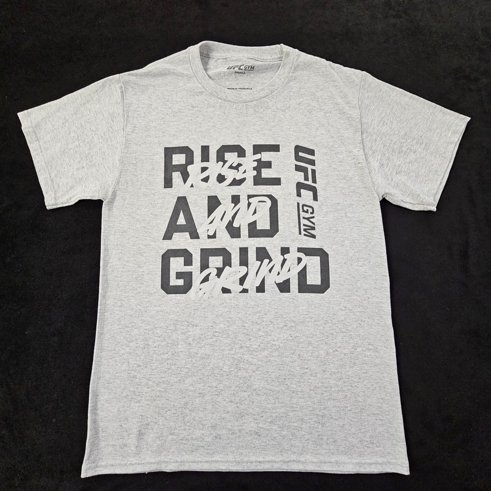 UFC Gym Rise & Grind Gray Short Sleeve Cotton Blend T-Shirt Men's S